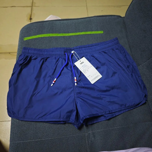 2026wholesale swimming trunks men's double-layer quick-drying loose three-point casual men's seaside swimming and hot springS021