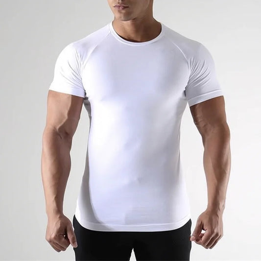 2 Pcs Men Compression Sport T Shirt Short Sleeve Training Fitness Top Tee Man Quick Dry Running Sport T Shirts