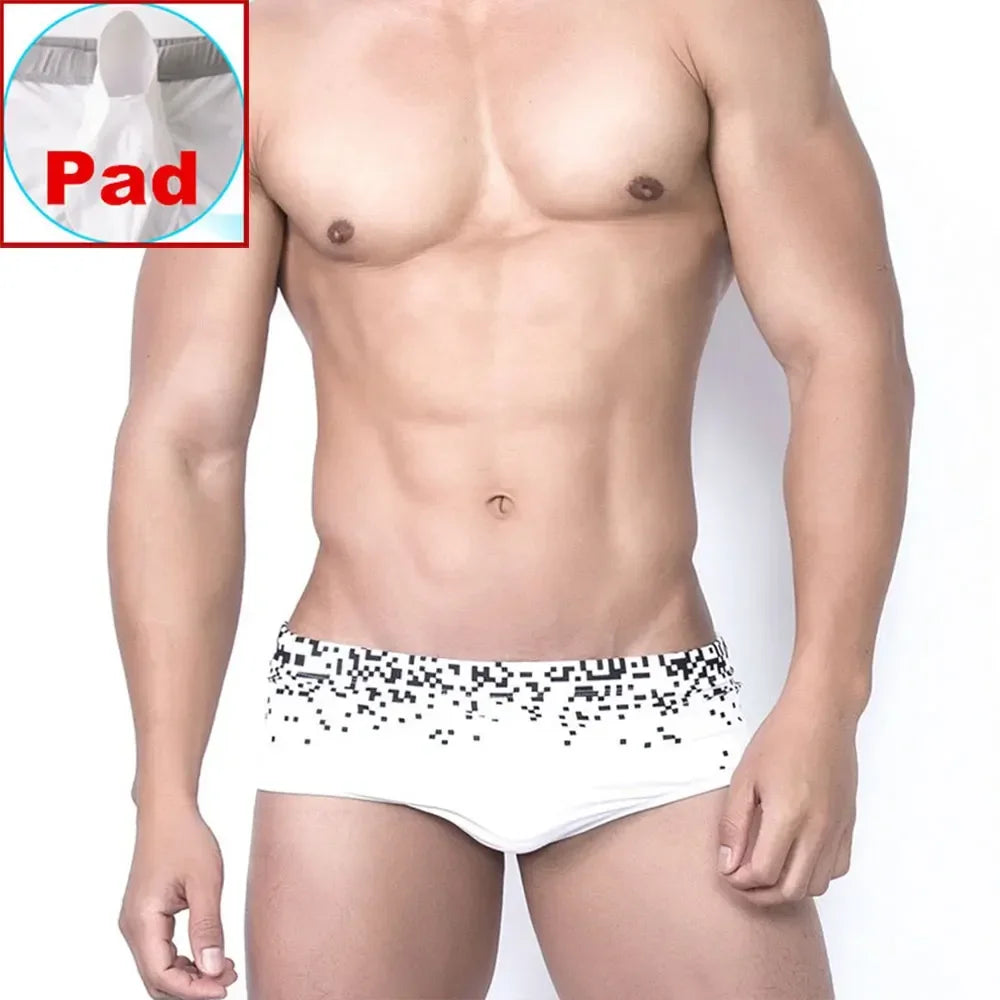 Sexy Swimwear Men Swim Boxer Trunks Brief Bikini Swimsuits Surf Bathing Suits Beach Shorts Brazilian Cut Quick Dry Boardshorts