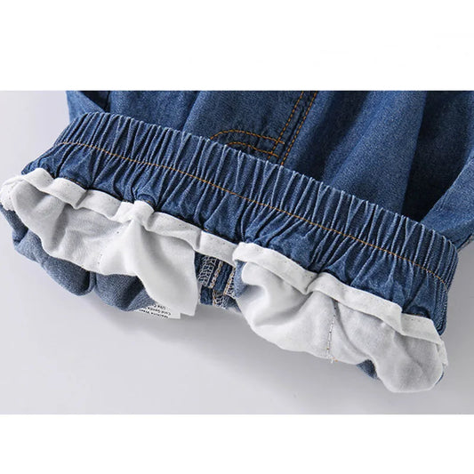 Summer Fashion Baby Girl Boy Jeans Bear Mark Trousures Children Cotton Clothing 1-6 Y Kids Costumn Toddler Comfortable Clothes