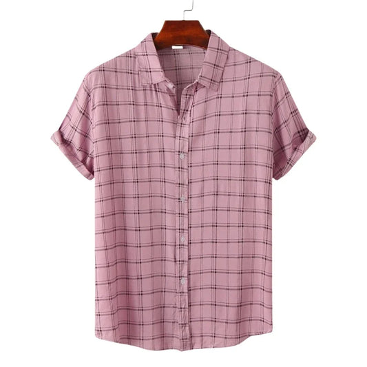 New Men's Shirt Short Sleeve Shirts Man Fashion Clothing Blouses Social T-shirts Luxury Hawaiian High Quality 3D Printed Stripes