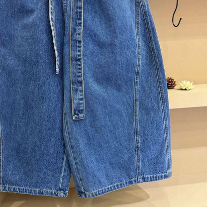 Women's Jeans Summer Autumn New High-end Casual High Waisted Straight Leg Wide Leg Pants Woman Seven or Eight Inch Denim Pants