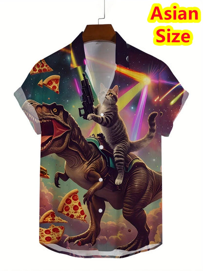 Abstract Men's Shirts Streetwear Beach Male Shirt Short Sleeve Cool Skull 3d Hawaiian Shirt Man 2025 New Tops Women Hip Hop Tops