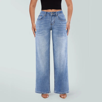 Women's Jeans Low Waist  Loose Floor Length Wide Leg Jeans Casual Daily Vacation Commuting All-match Vintage Y2k Streetwear