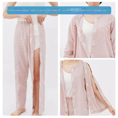 Convenient Bedridden Elderly Care Clothing Skin-Friendly Breathable Patient Gown Comfortable Full Tear Away