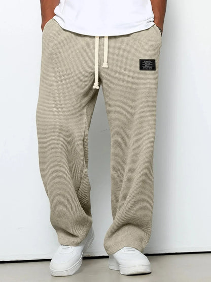 Pant Men 2026 Casual Spring/Autumn Straight-Leg Sweatpants Wide-Leg Elastic Waist Sportswear Pants Men's Clothing