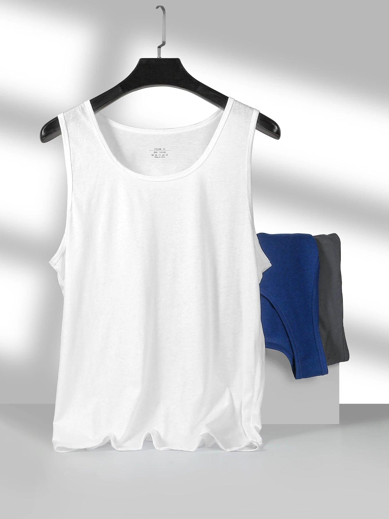 Men's pure cotton vest breathable slim youth sports foundation hurdle I loose summer thin halter undershirt