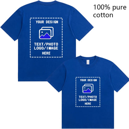 Custom-Made Men's T-Shirts Are Suitable for Team Gatherings, Gyms, and Sports Cotton Round-Neck Short-Sleeved Shirts