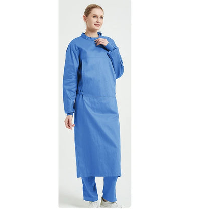 Surgical Gowns Cotton Operating Room Work Male Surgeons Half Wrapped Long Sleeved Female Reverse Wearing Full Isolation Clothing