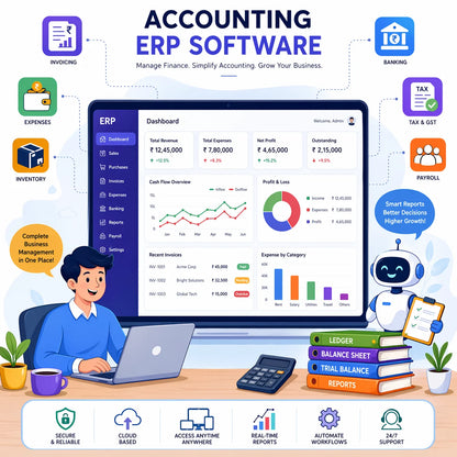 Intelligent Accounting ERP Software AI Automation Financial Management Scalable Business Architecture Stock Internet Linux Mac