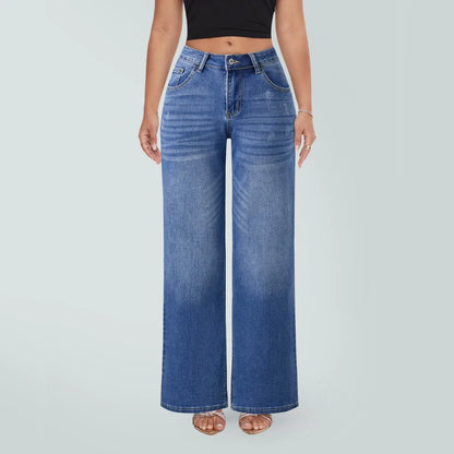 Women's Jeans Low Waist  Loose Floor Length Wide Leg Jeans Casual Daily Vacation Commuting All-match Vintage Y2k Streetwear