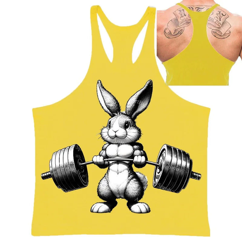 Men Muscle Vests Cotton Underwear Sleeveless Tank Top Print Muscle Vest Undershirts O-neck Gym Clothing Bodybuilding Tank Tops