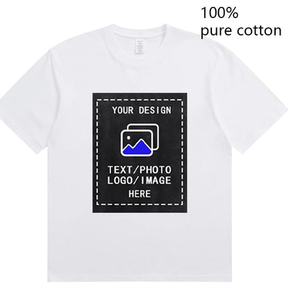 Custom-Made Men's T-Shirts Are Suitable for Team Gatherings, Gyms, and Sports Cotton Round-Neck Short-Sleeved Shirts