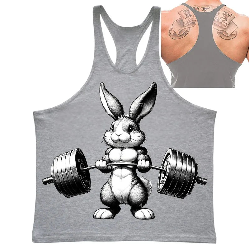 Men Muscle Vests Cotton Underwear Sleeveless Tank Top Print Muscle Vest Undershirts O-neck Gym Clothing Bodybuilding Tank Tops