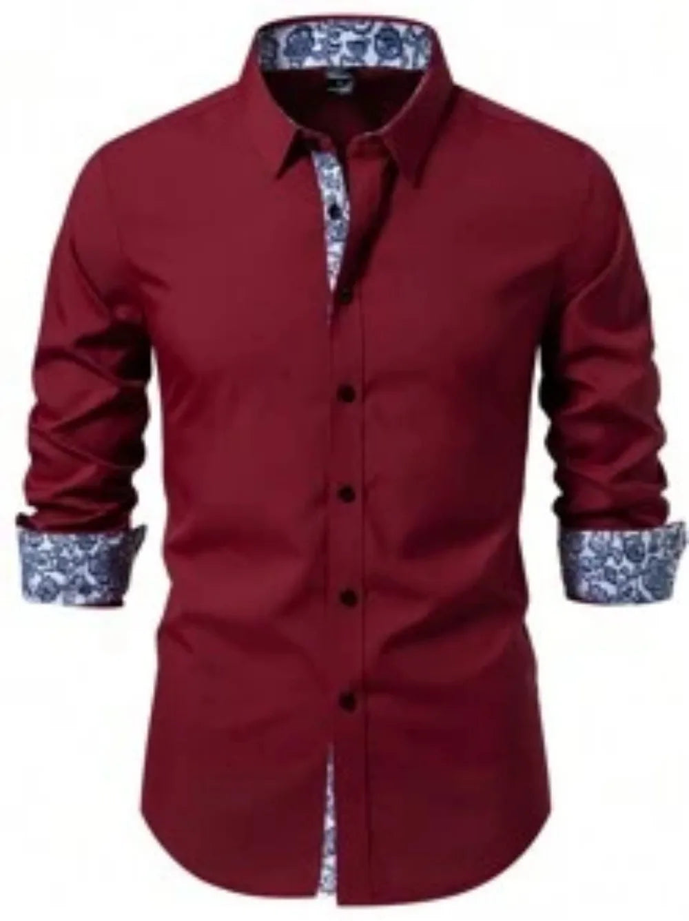 2025 Men's Casual Multifunctional Long Sleeved Wrinkle Free Formal Shirt, Commuting Printed Long Sleeved Shirt, Men's Slim Fit S
