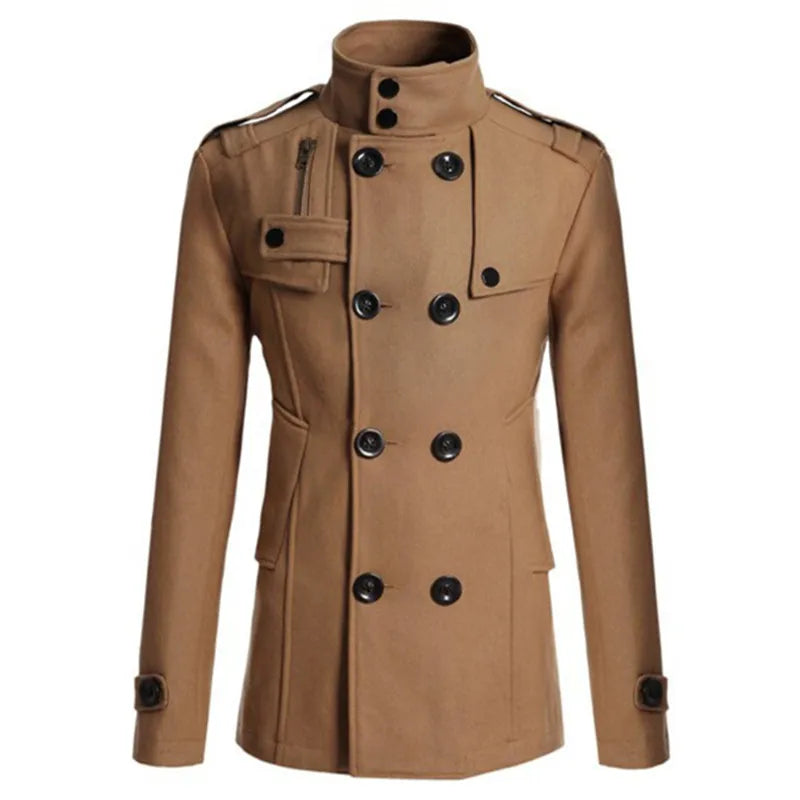 2026 New Men's Wool Overcoat Long Suit Men Woolen Windbreaker Man Woollen Coat Outer for Men Casual Wear Brand Mens Clothing
