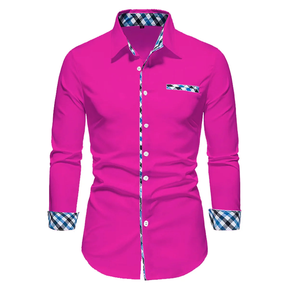 2023 Men's Hot Selling Business Office Long Sleeve Solid Color Spliced Shirt Outdoor Street Leisure High Quality Fabric Polo Top