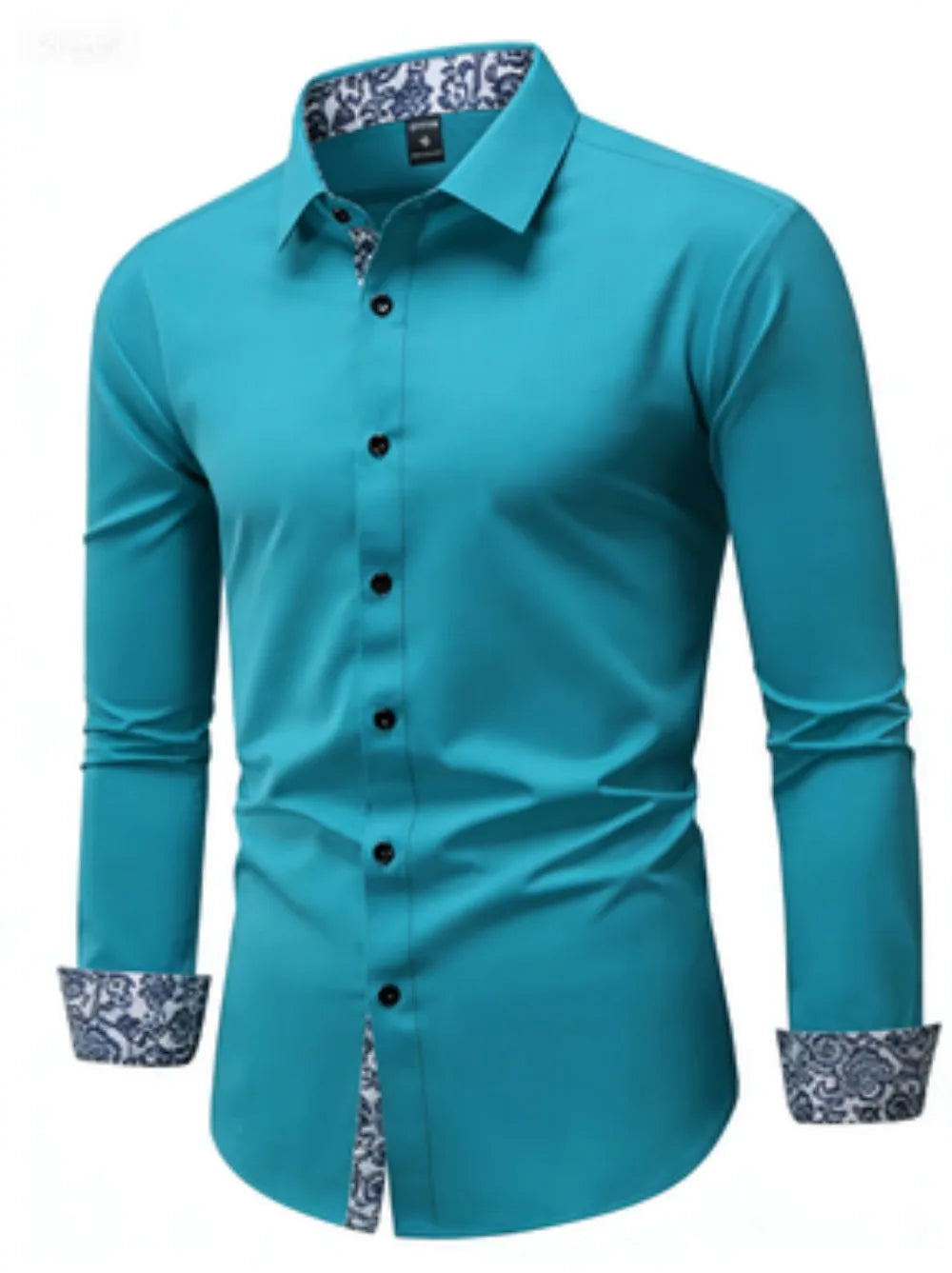 2025 Men's Casual Multifunctional Long Sleeved Wrinkle Free Formal Shirt, Commuting Printed Long Sleeved Shirt, Men's Slim Fit S