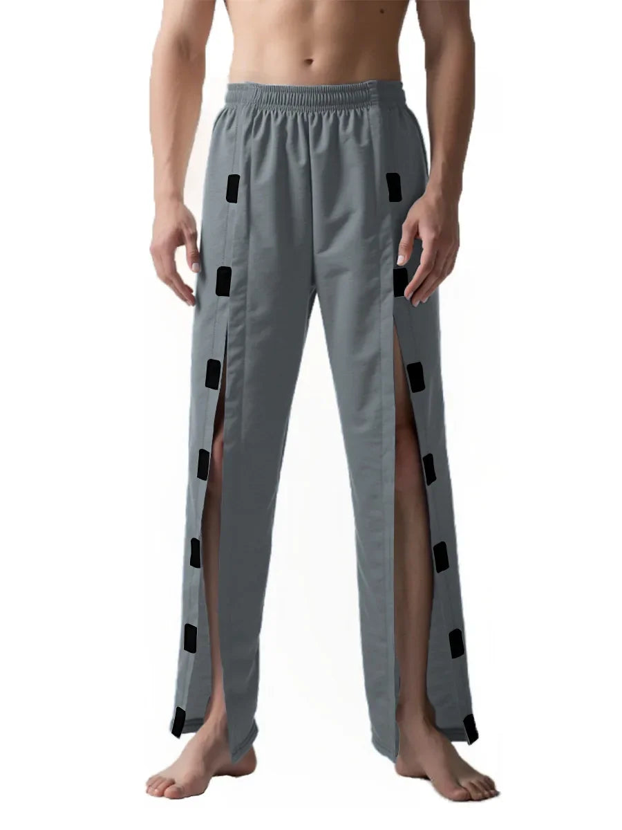 New Men's Patient Clothing Easy To Wear and Take Off Paralysis Incontinence Bedridden Pants Fracture for Men Loose Full Trousers