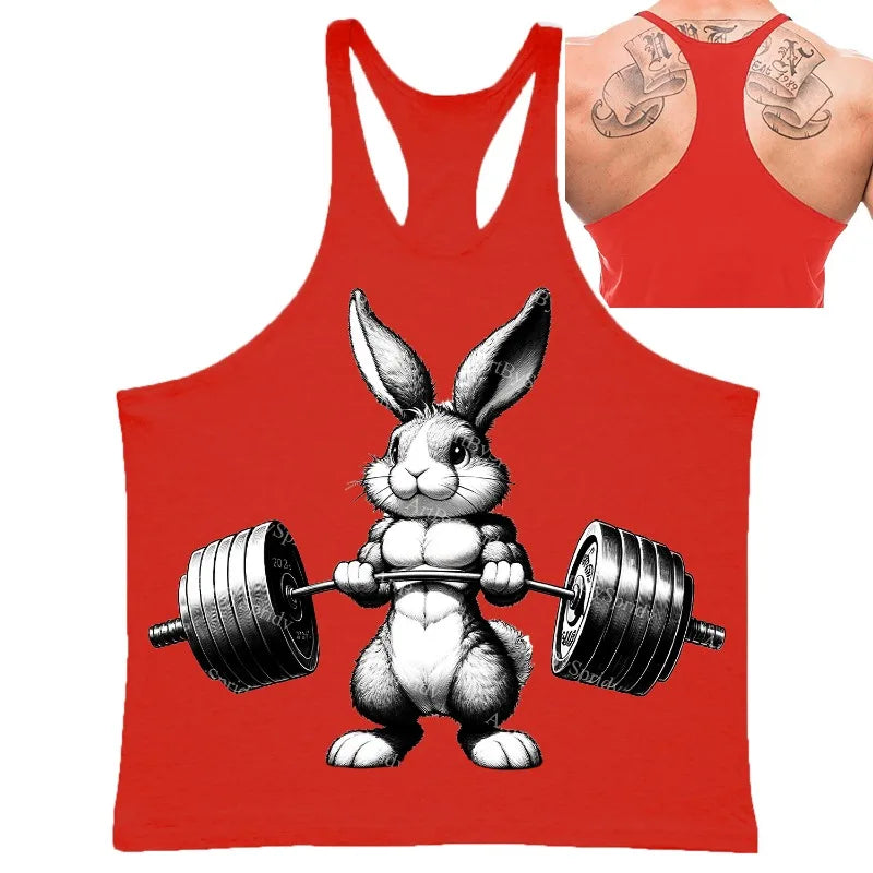 Men Muscle Vests Cotton Underwear Sleeveless Tank Top Print Muscle Vest Undershirts O-neck Gym Clothing Bodybuilding Tank Tops