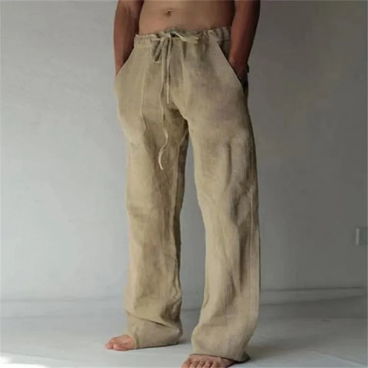 Mens Linen Pants Linen Pants for Men Loose Straight Pants Cotton Linen Cotton Linen Men Pants Linen Oose Linen Pants