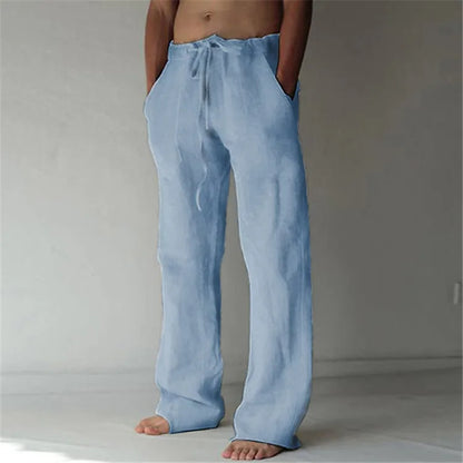 Mens Linen Pants Linen Pants for Men Loose Straight Pants Cotton Linen Cotton Linen Men Pants Linen Oose Linen Pants