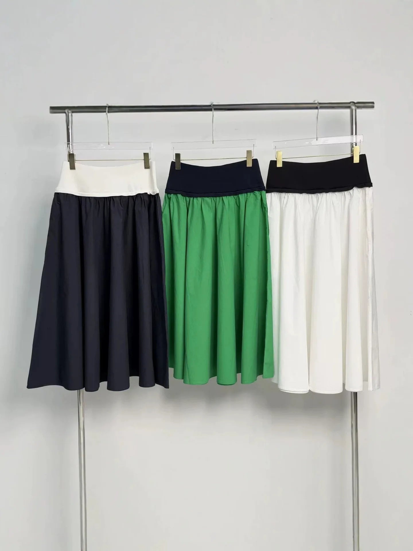 2026 Summer New Women's Clothing: Pony Embroidery,RL High Waist, Half Skirt, Long, Cotton Blended, Simple, Casual, Versatile
