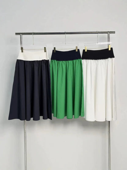 2026 Summer New Women's Clothing: Pony Embroidery,RL High Waist, Half Skirt, Long, Cotton Blended, Simple, Casual, Versatile