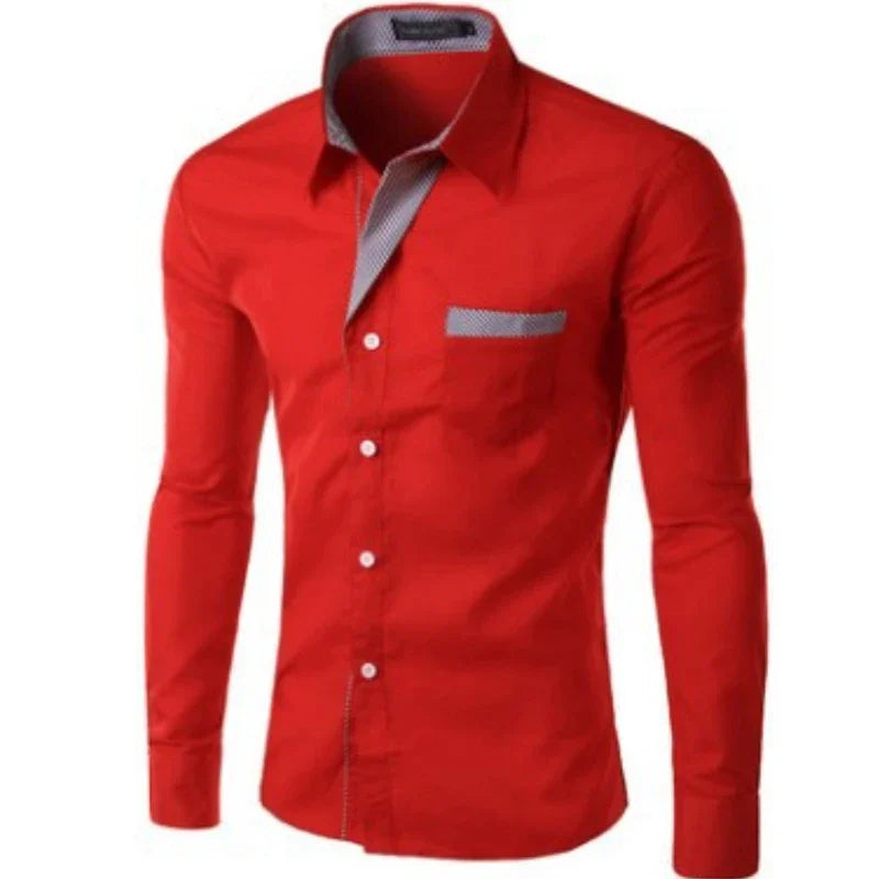 White Striped Shirts Mens 2025 Long Sleeved Business Slim Fit Male Shirt Black Social Clothes Camisa Masculina Vetement Homme
