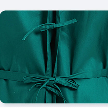 Surgical Gowns Cotton Operating Room Work Male Surgeons Half Wrapped Long Sleeved Female Reverse Wearing Full Isolation Clothing