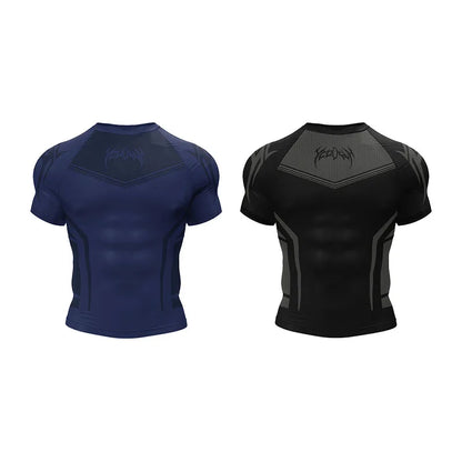 Men Short Sleeve New Style Muscle Fitness Clothes Quick Drying Breathable Stretch Tight Fitting Clothing Sublimation T-Shirt