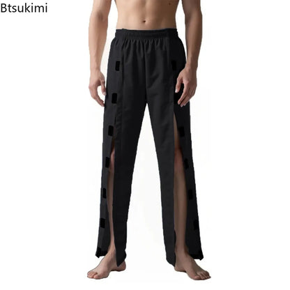 New Men's Patient Clothing Easy To Wear and Take Off Paralysis Incontinence Bedridden Pants Fracture for Men Loose Full Trousers