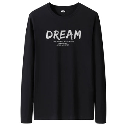 T Shirts Men New Fashion 2025 O-Neck Slim Long Black Sleeve T-Shirt Male Clothing Casual Tee Shirt 28 Styles Plus Size S-6XL
