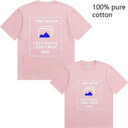 Custom-Made Men's T-Shirts Are Suitable for Team Gatherings, Gyms, and Sports Cotton Round-Neck Short-Sleeved Shirts