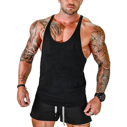 Men's Clothing Bodybuilding and Fitness Stringer Gym Man Sportswear Clothes Tank Top Vest Shirt T-shirts Workout Singlets Muscle