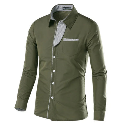 White Striped Shirts Mens 2025 Long Sleeved Business Slim Fit Male Shirt Black Social Clothes Camisa Masculina Vetement Homme
