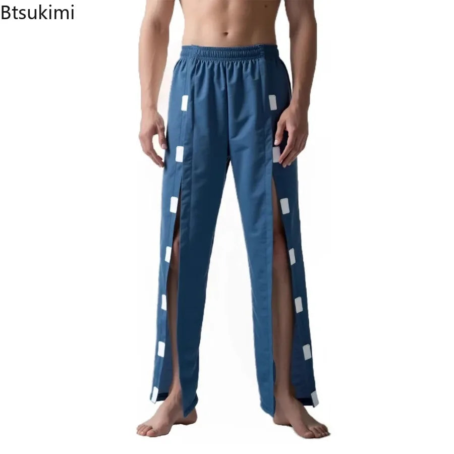 New Men's Patient Clothing Easy To Wear and Take Off Paralysis Incontinence Bedridden Pants Fracture for Men Loose Full Trousers