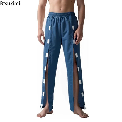 New Men's Patient Clothing Easy To Wear and Take Off Paralysis Incontinence Bedridden Pants Fracture for Men Loose Full Trousers