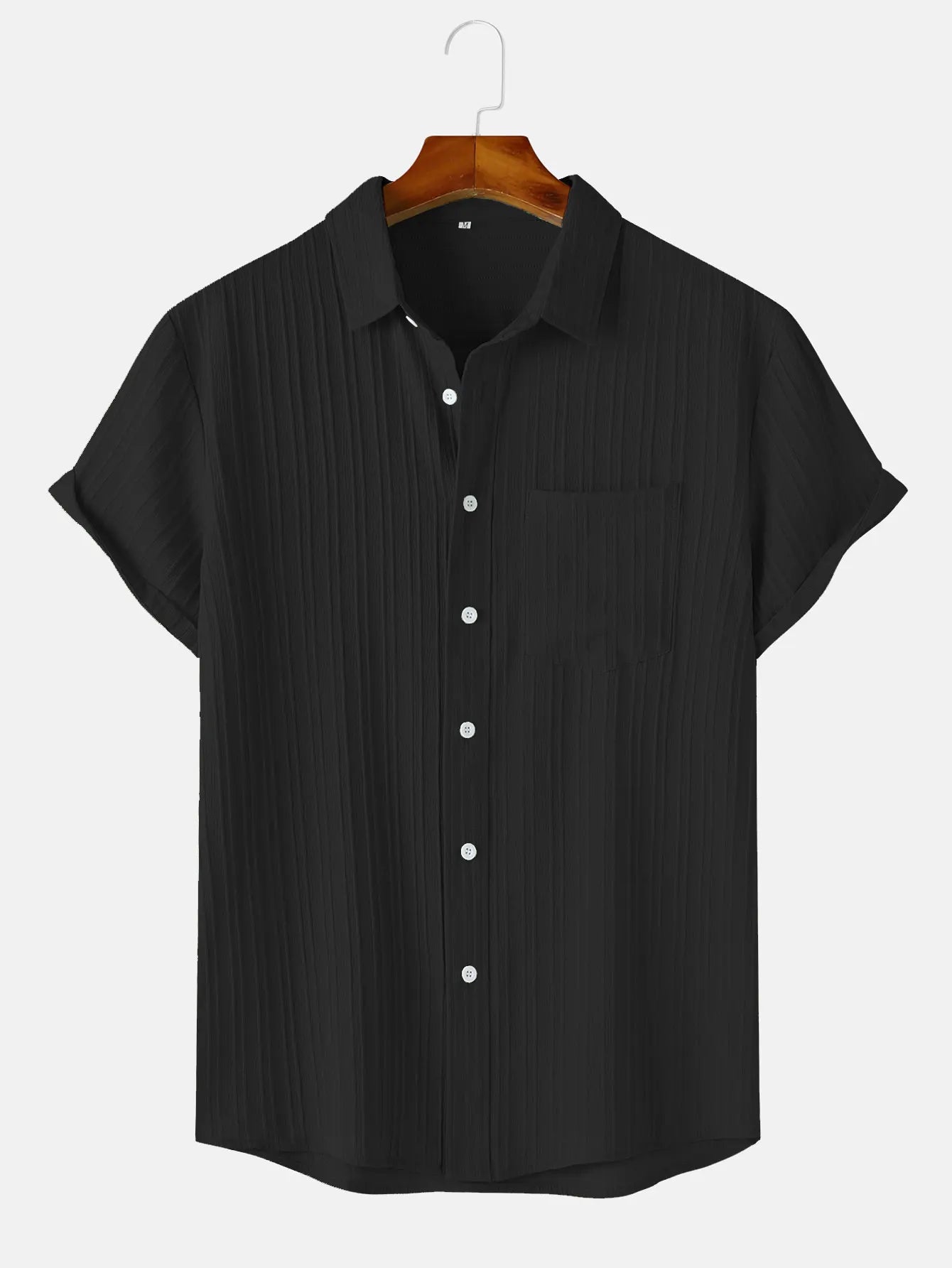 Men's  Comfortable Shirt Summer Beach Men's Shirt   Men's Short Sleeve Shirts  Solid Color Casual Short Sleeve Shirt