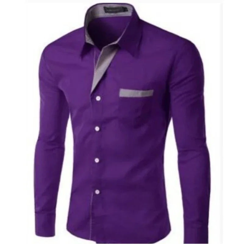 White Striped Shirts Mens 2025 Long Sleeved Business Slim Fit Male Shirt Black Social Clothes Camisa Masculina Vetement Homme