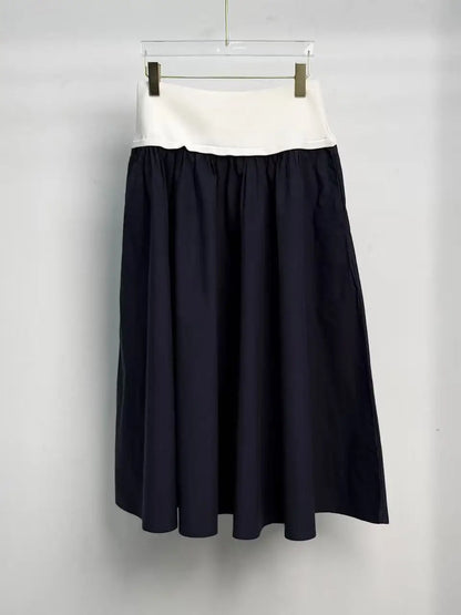 2026 Summer New Women's Clothing: Pony Embroidery,RL High Waist, Half Skirt, Long, Cotton Blended, Simple, Casual, Versatile