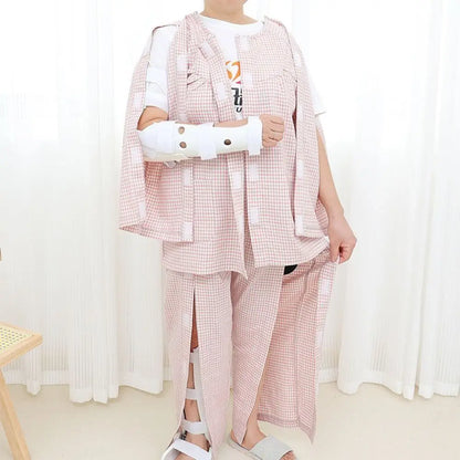 Convenient Bedridden Elderly Care Clothing Skin-Friendly Washable Tear Away Recovery T-Shirt Breathable Full Tear Away
