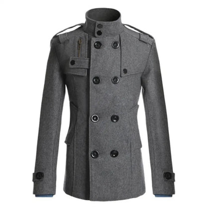 2026 New Men's Wool Overcoat Long Suit Men Woolen Windbreaker Man Woollen Coat Outer for Men Casual Wear Brand Mens Clothing
