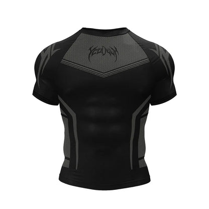 Men Short Sleeve New Style Muscle Fitness Clothes Quick Drying Breathable Stretch Tight Fitting Clothing Sublimation T-Shirt