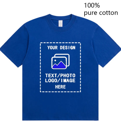 Custom-Made Men's T-Shirts Are Suitable for Team Gatherings, Gyms, and Sports Cotton Round-Neck Short-Sleeved Shirts
