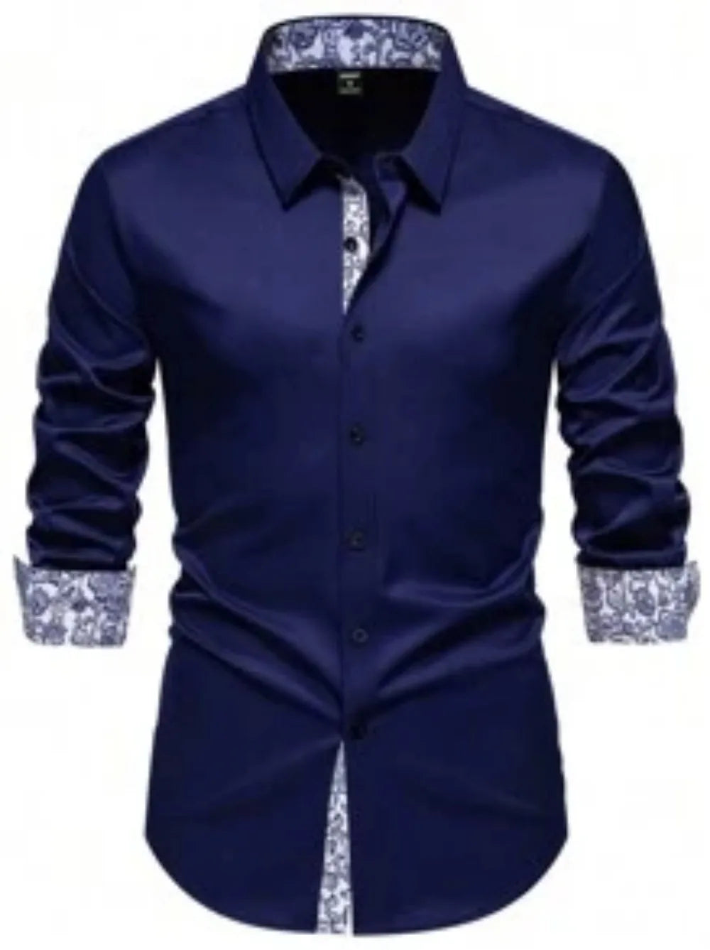 2025 Men's Casual Multifunctional Long Sleeved Wrinkle Free Formal Shirt, Commuting Printed Long Sleeved Shirt, Men's Slim Fit S