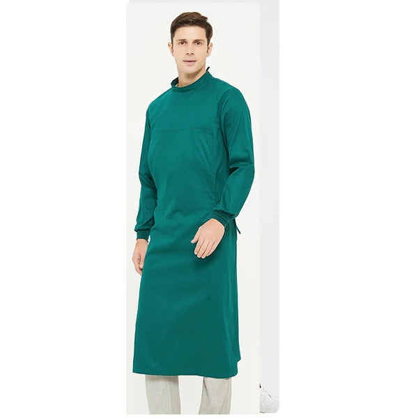 Surgical Gowns Cotton Operating Room Work Male Surgeons Half Wrapped Long Sleeved Female Reverse Wearing Full Isolation Clothing