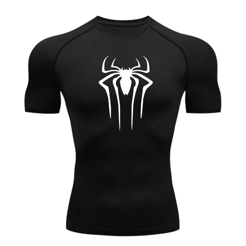 Men's fitness clothes, short sleeves, tight fitting T-shirts, quick drying sportswear, training clothes