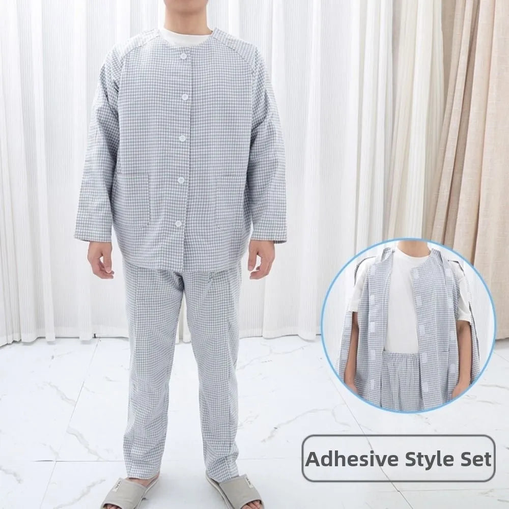 Convenient Bedridden Elderly Care Clothing Skin-Friendly Washable Tear Away Recovery T-Shirt Comfortable Full Tear Away