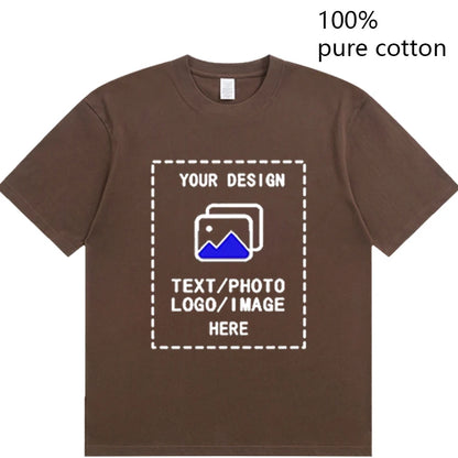 Custom-Made Men's T-Shirts Are Suitable for Team Gatherings, Gyms, and Sports Cotton Round-Neck Short-Sleeved Shirts